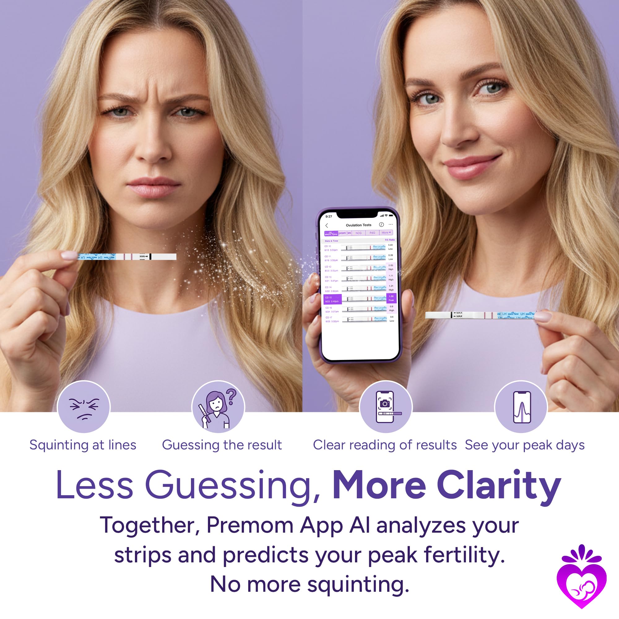 Easy@Home 40 Ovulation & 10 Early Pregnancy Tests Strips Kit: Accurate Clear Result & Easy to Use Fertility Test | 40 LH + 10 HCG 🍁 All In One Marketplace Canada