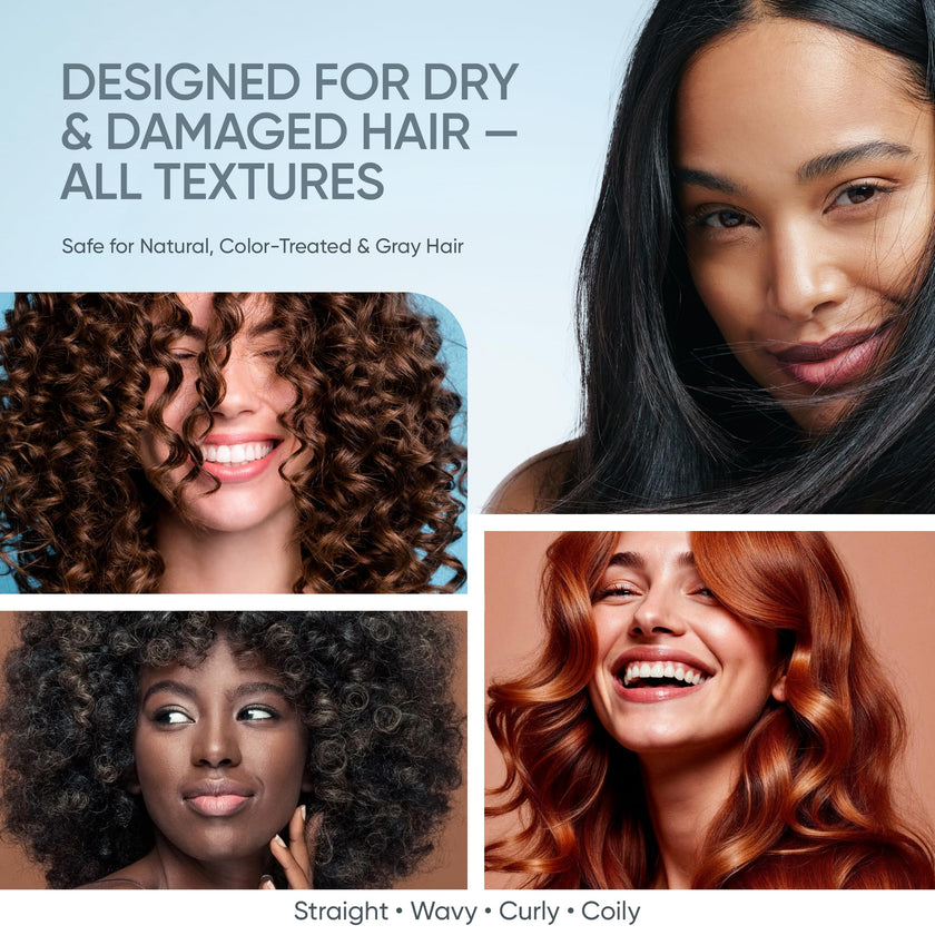 Keratin Hair Mask - Deep Conditioner for Dry, Damaged Hair — Hydrolyzed Keratin, Hyaluronic Acid, Argan Oil and Collagen - Sulfate-Free, Paraben-Free | 8.5 fl oz 🍁 All In One Marketplace Canada