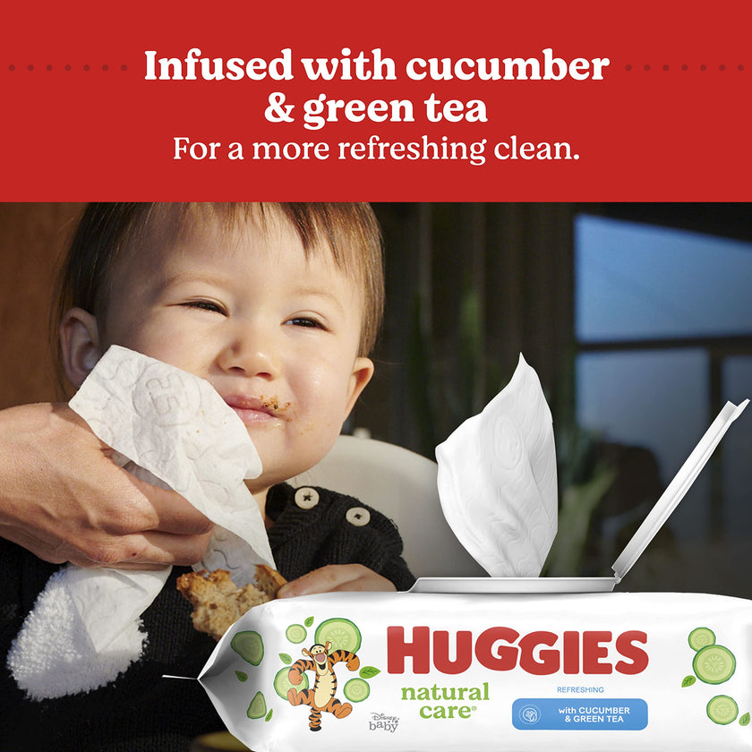 Baby Wipes, Huggies Natural Care Refreshing, SCENTED, Hypoallergenic, 6 Refill Packs, 1008 Count 🍁 All In One Marketplace Canada