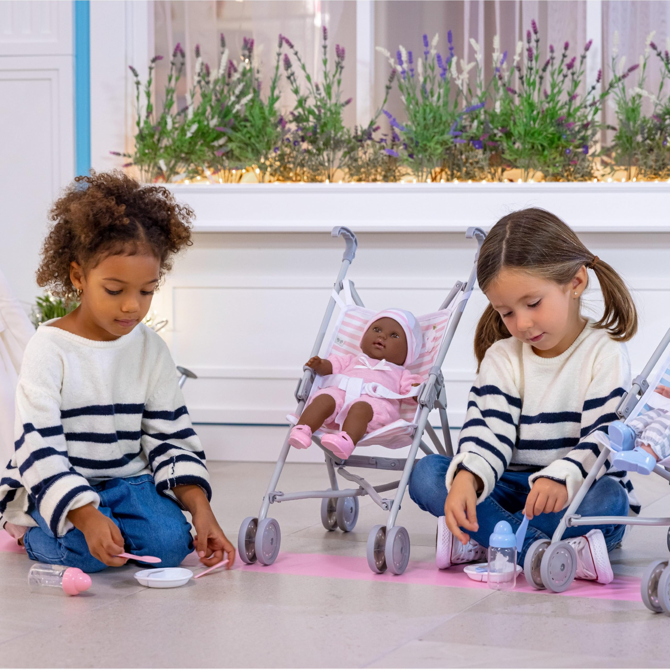 JC Toys | Berenguer Boutique | Single Umbrella Baby Doll Stroller | Elephant Theme | Pink | Ages 2 + 🍁 All In One Marketplace Canada