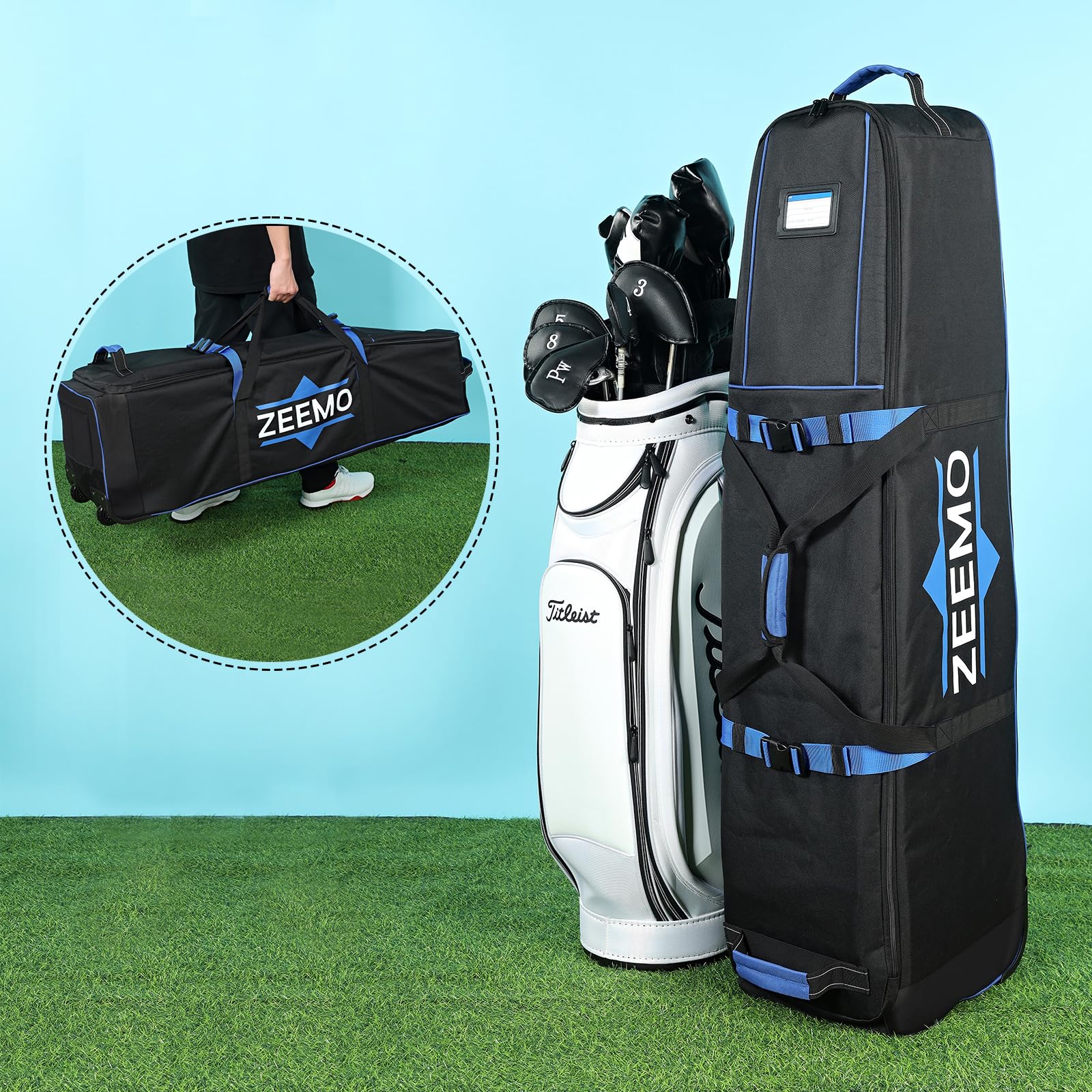 ZEEMO Full-Open Golf Travel Bag for Airlines, Wheeled Club Carrier Bag 🍁 All In One Marketplace Canada