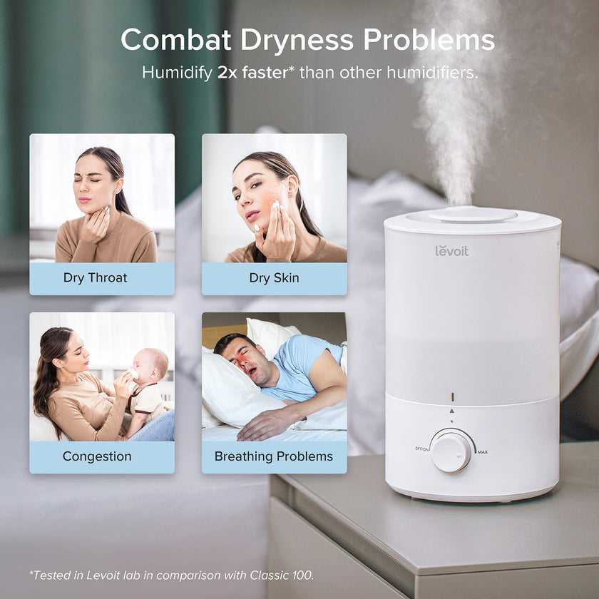 Levoit Humidifiers for Bedroom Large Room, 3L Top Fill, Oil Diffuser, White 🍁 All In One Marketplace Canada