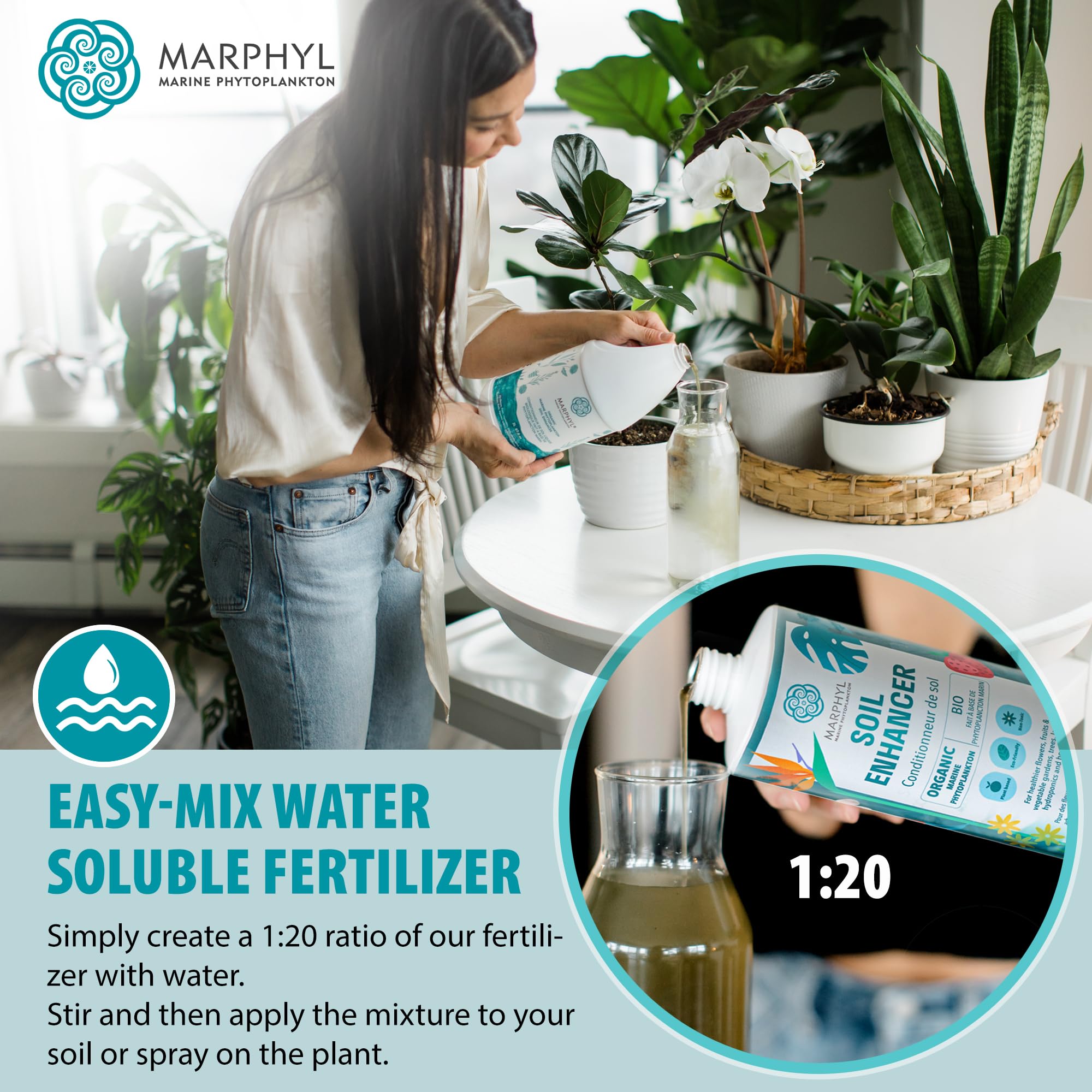 MARPHYL All-Purpose Plant Food – Organic Nutrient-Rich Fertilizer & Soil Enhancer for Indoor & Outdoor Flowers, Vegetables, Succulents, Bamboo & Hydroponics 🍁 All In One Marketplace Canada