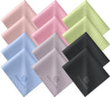 SmoTecQ 12 Pack Microfiber Cleaning Cloths for Glasses & Screens (6x7) - Optical Grade Lens Cleaner for Eyeglasses, Camera, iPhone, iPad & TV - Individually Wrapped, Assorted Colours 🍁 All In One Marketplace Canada