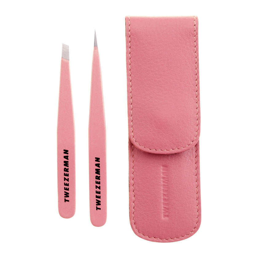 Tweezerman Exclusive Tea Rose Petite Tweeze Set - Tweezers for Eyebrows, Travel Tweezers for Eyebrows, Facial Hair, Ingrown Hair 🍁 All In One Marketplace Canada
