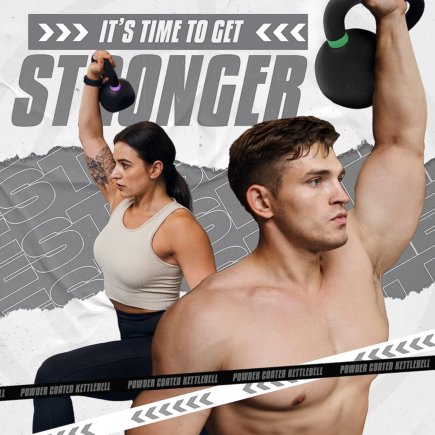 Yes4All Powder Coated Kettlebell Weights with Wide Handles & Flat Bottoms – 16kg/35lbs Cast Iron Kettlebells for Strength, Conditioning & Cross-Training 🍁 All In One Marketplace Canada