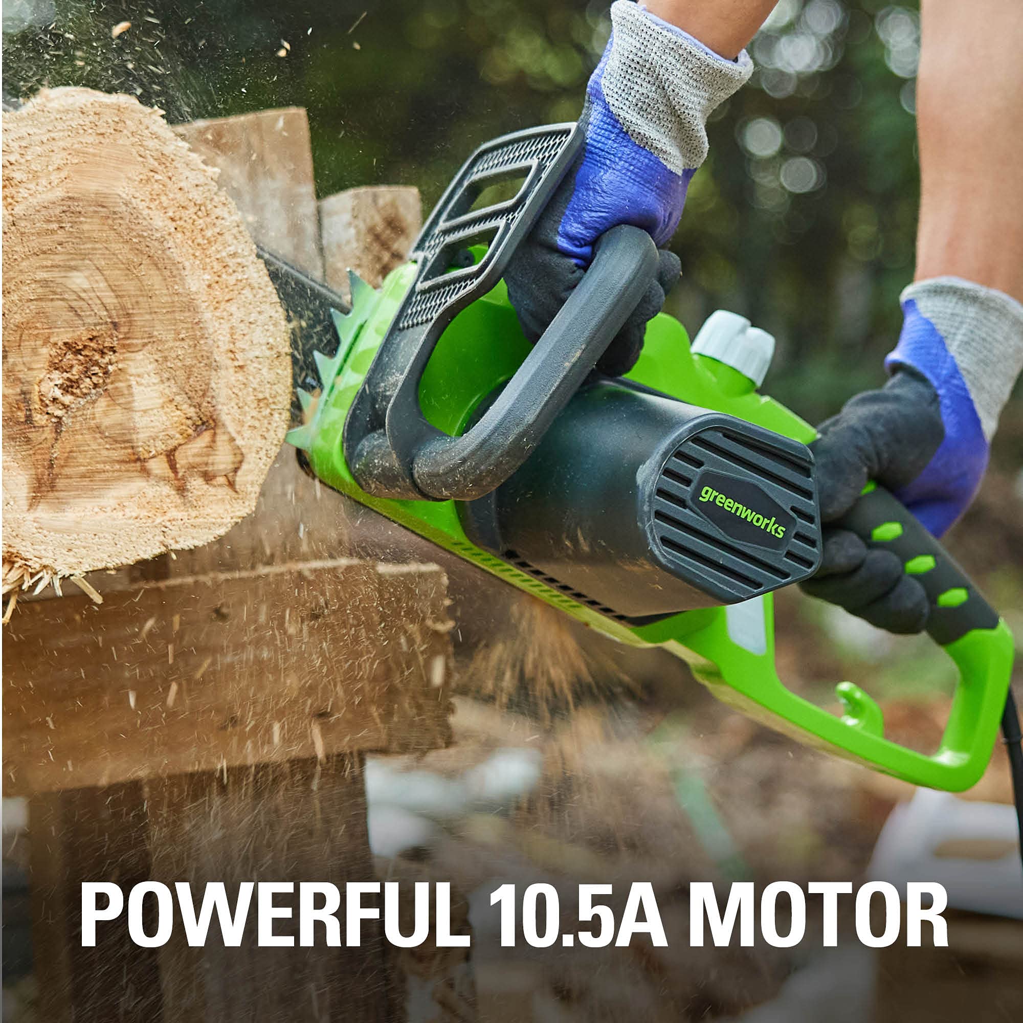 Greenworks 9 Amp 14-Inch Corded Chainsaw with Tool-less Chain Tensioning & Auto Oiling, Electric Handheld Chainsaw for Garden Yard Maintenance Tree Felling Triming, Firewood Cutting Logging Pruning 🍁 All In One Marketplace Canada
