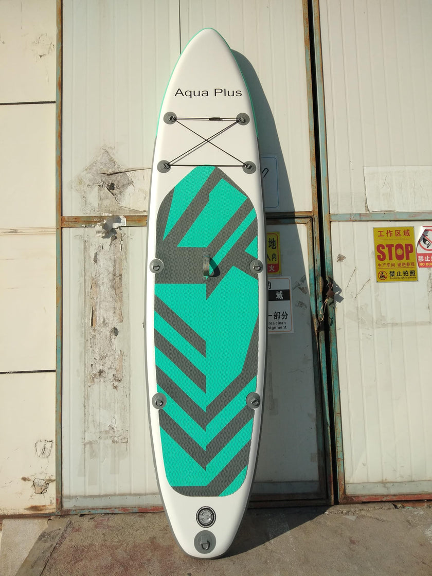 Aqua Plus 6inches Thick Inflatable SUP for All Skill Levels Stand Up Paddle Board,Paddle,Pump,ISUP Travel Backpack, Leash,Shoulder Strap,Youth,Adult Inflatable Paddle Board 🍁 All In One Marketplace Canada