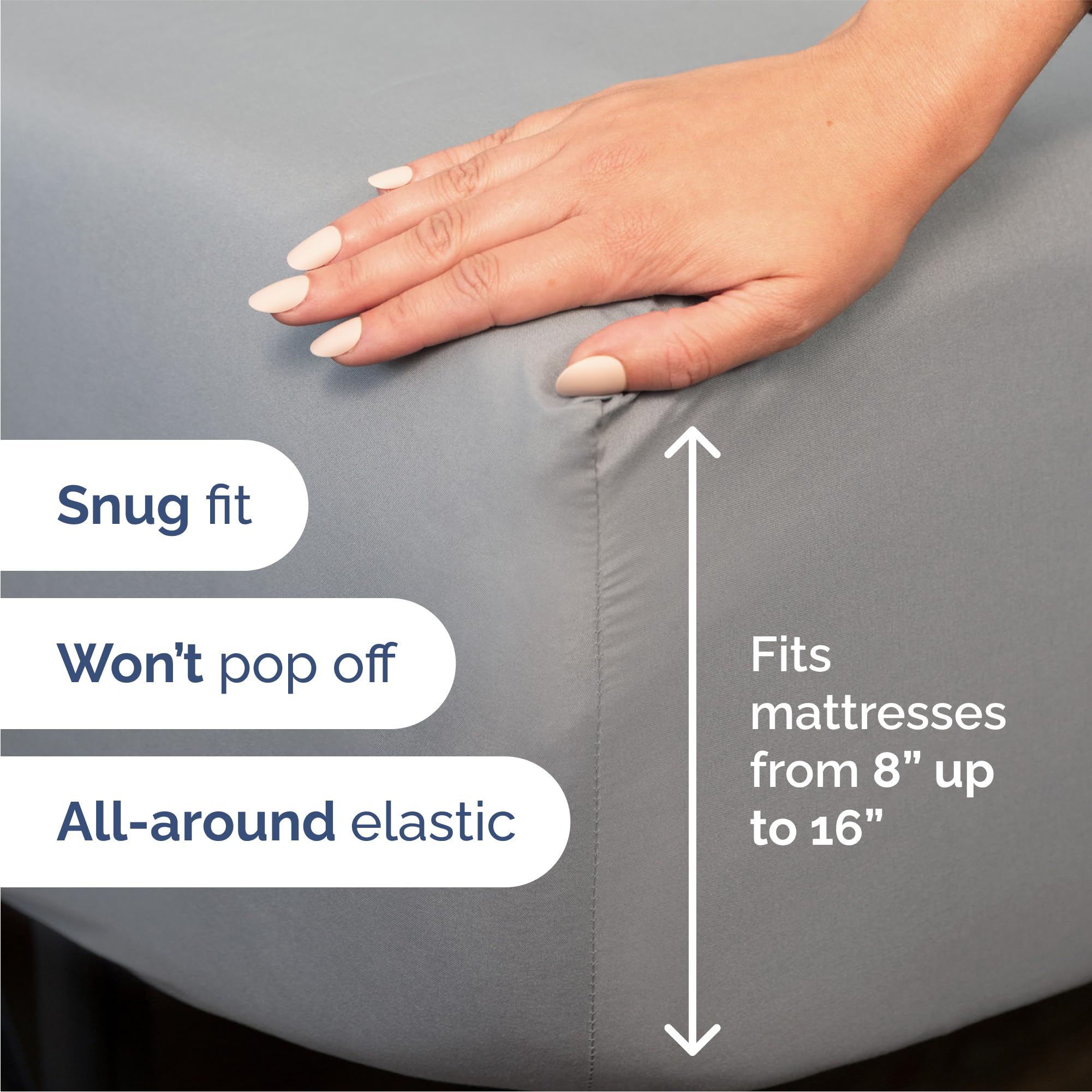 Queen Size 4 Piece Sheet Set - Comfy Breathable & Cooling Sheets - Hotel Luxury Bed Sheets for Women & Men - Deep Pockets, Easy-Fit, Soft & Wrinkle Free Sheets - Steel Blue Oeko-Tex Bed Sheet Set 🍁 All In One Marketplace Canada