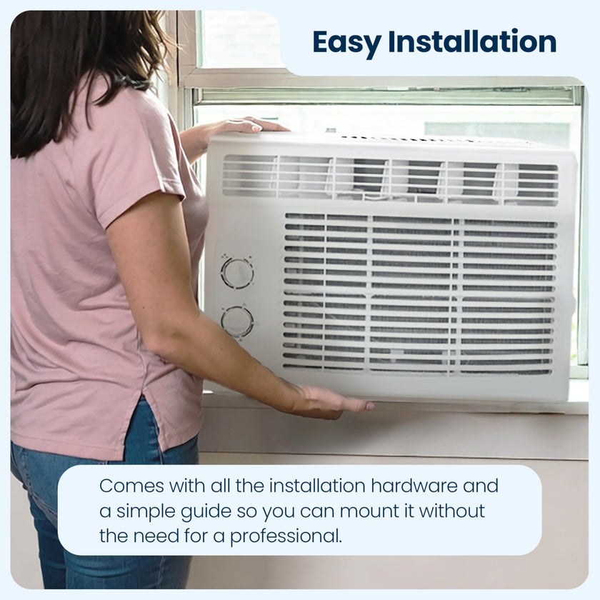 Danby DAC050MB1WDB 5,000 BTU Window Air Conditioner, 2 Cooling and Fan Settings, Easy to Use Mechanical Rotary Controls, Ideal for Rooms Up to 150 Square Feet 🍁 All In One Marketplace Canada