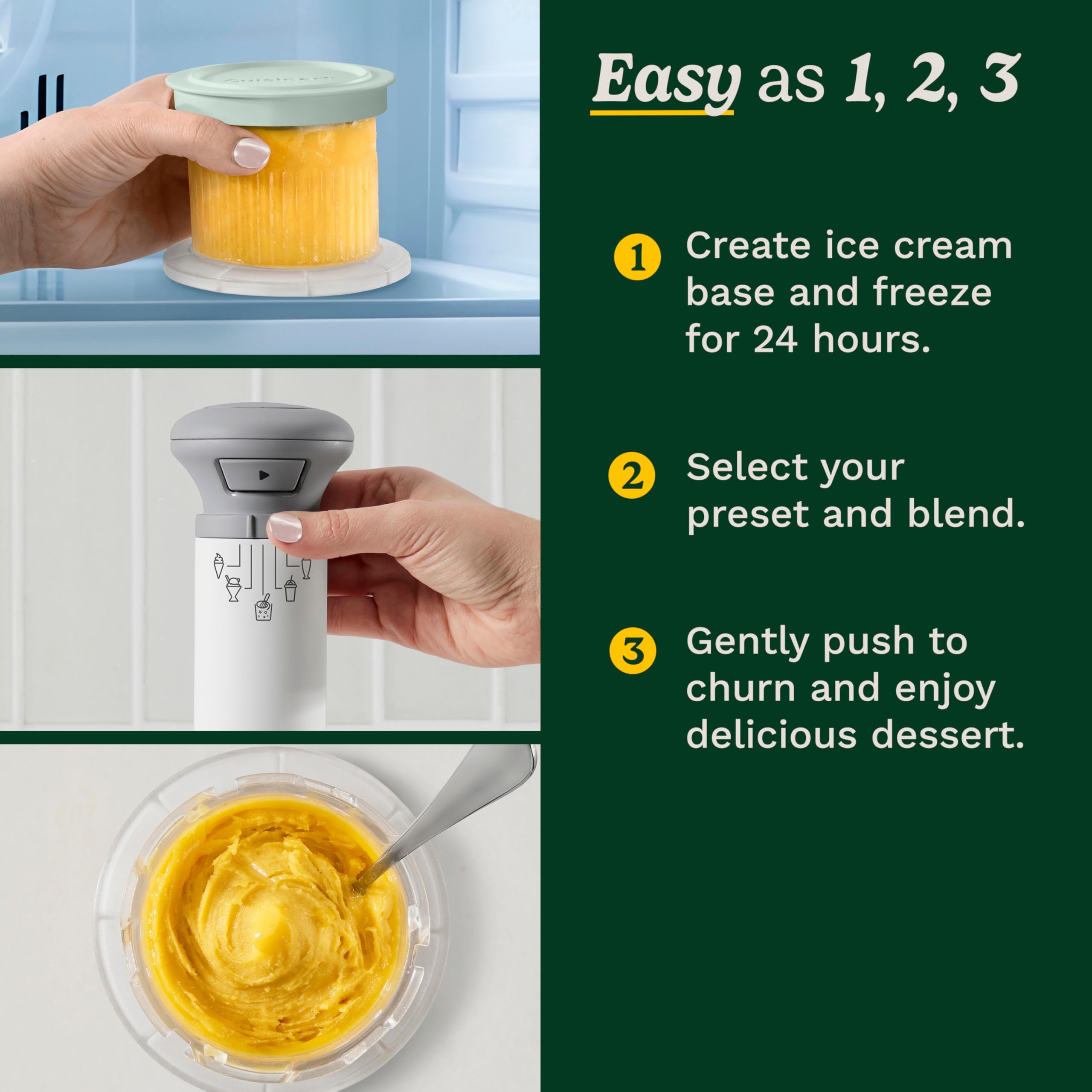 Cuisinart Ice Cream Maker, 5-in-1, 3 Half-Pint Mixing Cups 🍁 All In One Marketplace Canada