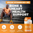 VITAMIN D3 K2 (MK-7) VEGAN | HIGH POTENCY•VALUE SIZE | Supports Prevention of Osteoporosis & Heart Calcification | Immune, Bone & Heart Health Supplement | Canadian Made Vitamin D3 Vitamin K2 🍁 All In One Marketplace Canada