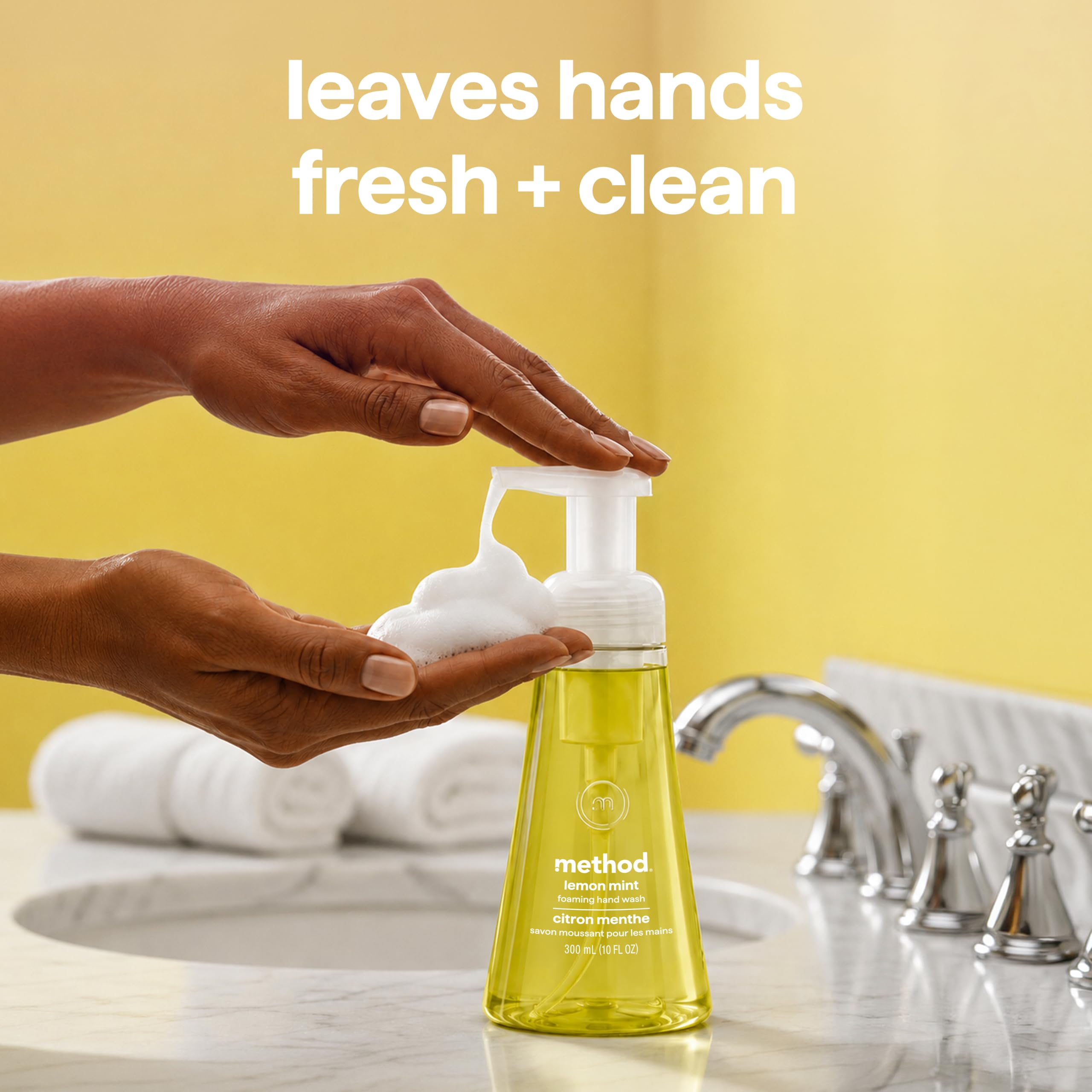 Method Foaming Hand Soap, Biodegradable Formula with Foaming Soap Dispenser Made of 100% Recycled Plastic, Lemon Mint Scent, 300 ml Soap Pump Bottles, 6 Pack 🍁 All In One Marketplace Canada