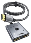 HDMI Switch 4K 60Hz, WARRKY HDMI Switcher 2 in 1 Out [Fixed Braided Cable] 🍁 All In One Marketplace Canada