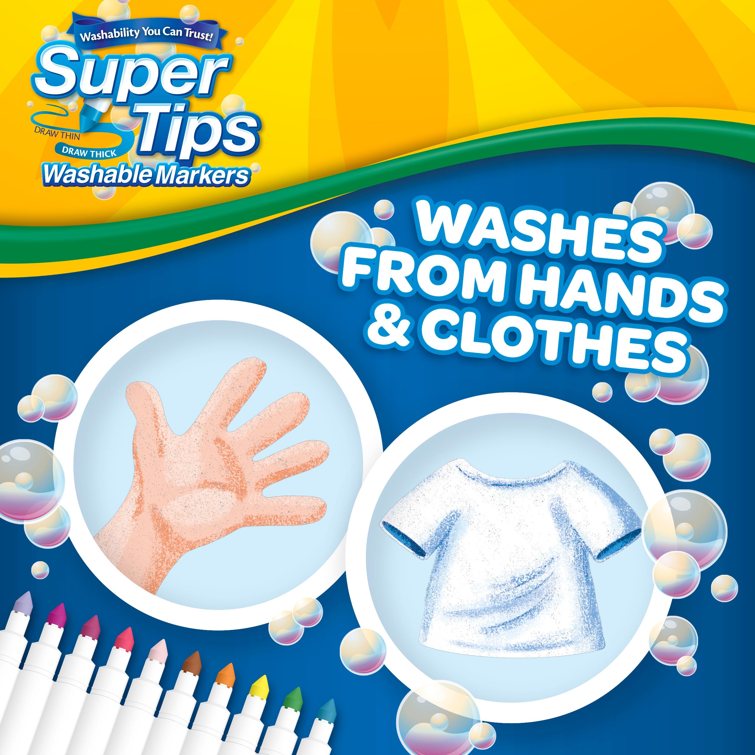 Crayola Super Tips Washable Markers, 100 Count, Bulk, Great for Kids 🍁 All In One Marketplace Canada