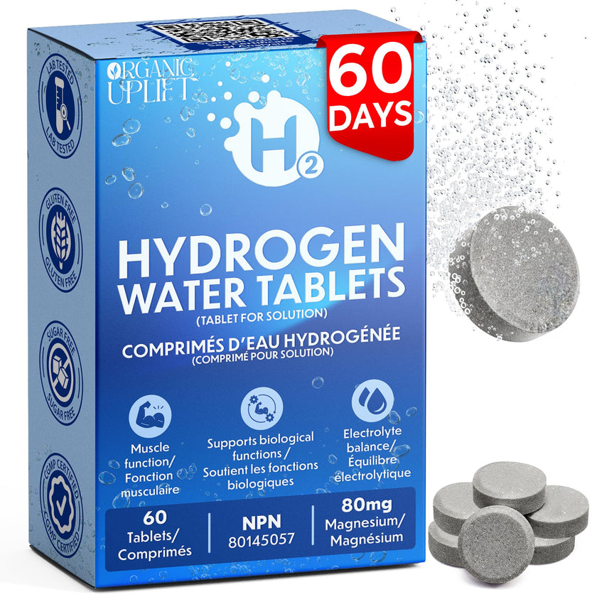 60 Ct Hydrogen Water Tablets – Magnesium Tablets for Energy, Hydration & Muscle Function –Support Recovery, Fatigue and Mental Clarity. Lab Tested 🍁 All In One Marketplace Canada