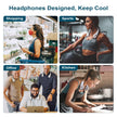 CIVPOWER Neck Fan: Portable Personal Neck Cooling Rechargeable Bladeless Fan - Hands Free 3 Speed 4000 mAh Battery USB Operated Wearable Headphone Design - for Men Women Outdoor Indoor (White) 🍁 All In One Marketplace Canada