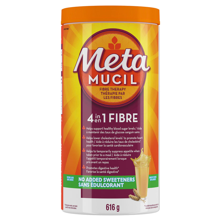 Metamucil, Daily Psyllium Husk Powder Supplement, Sugar-Free, 4-in-1 Fibre for Digestive Health, Unflavoured Smooth Flavored Drink, 114 Servings 🍁 All In One Marketplace Canada