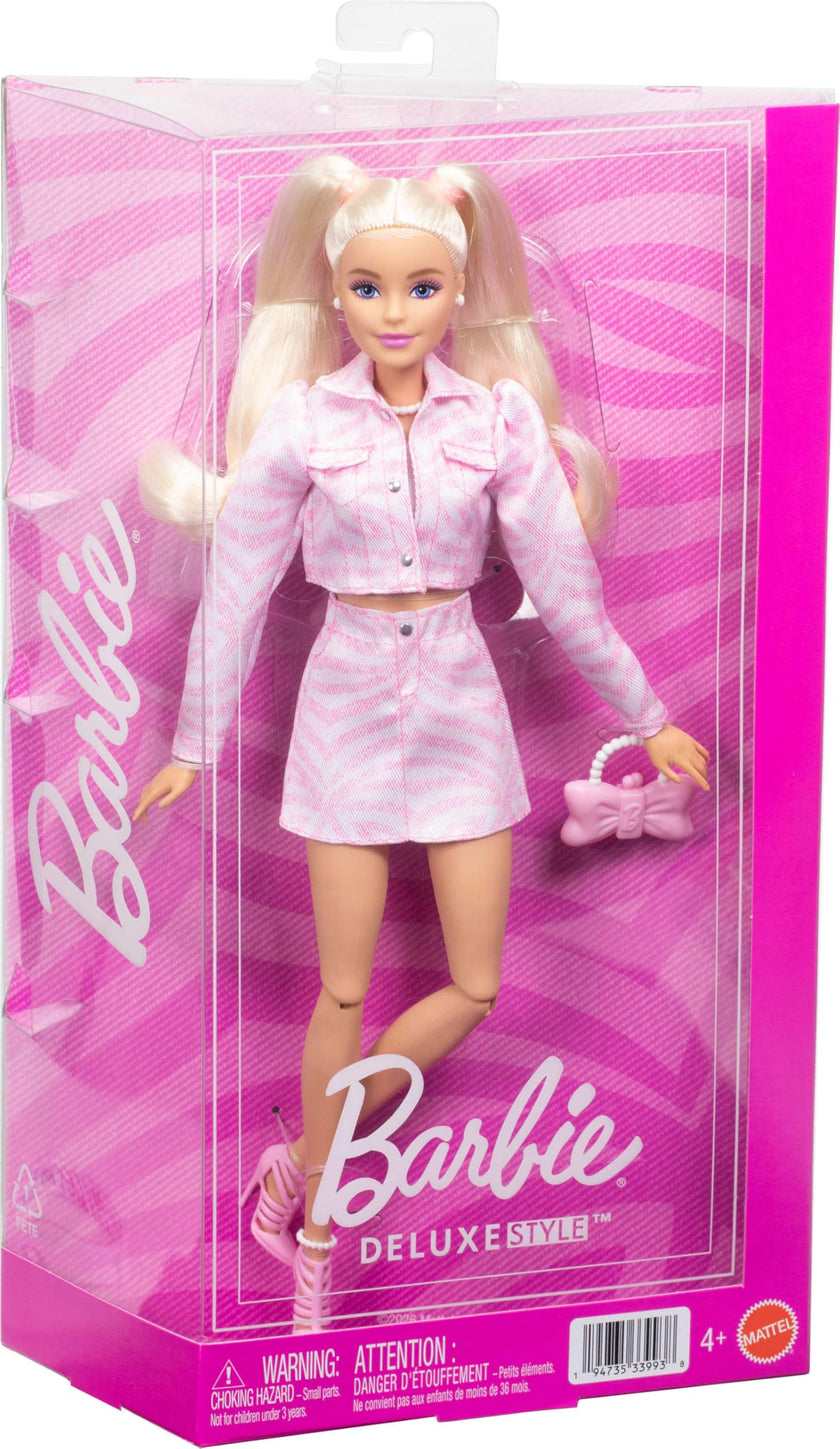 Barbie Deluxe Style Doll #9 with Blonde Hair in Pink Denim Outfit 🍁 All In One Marketplace Canada