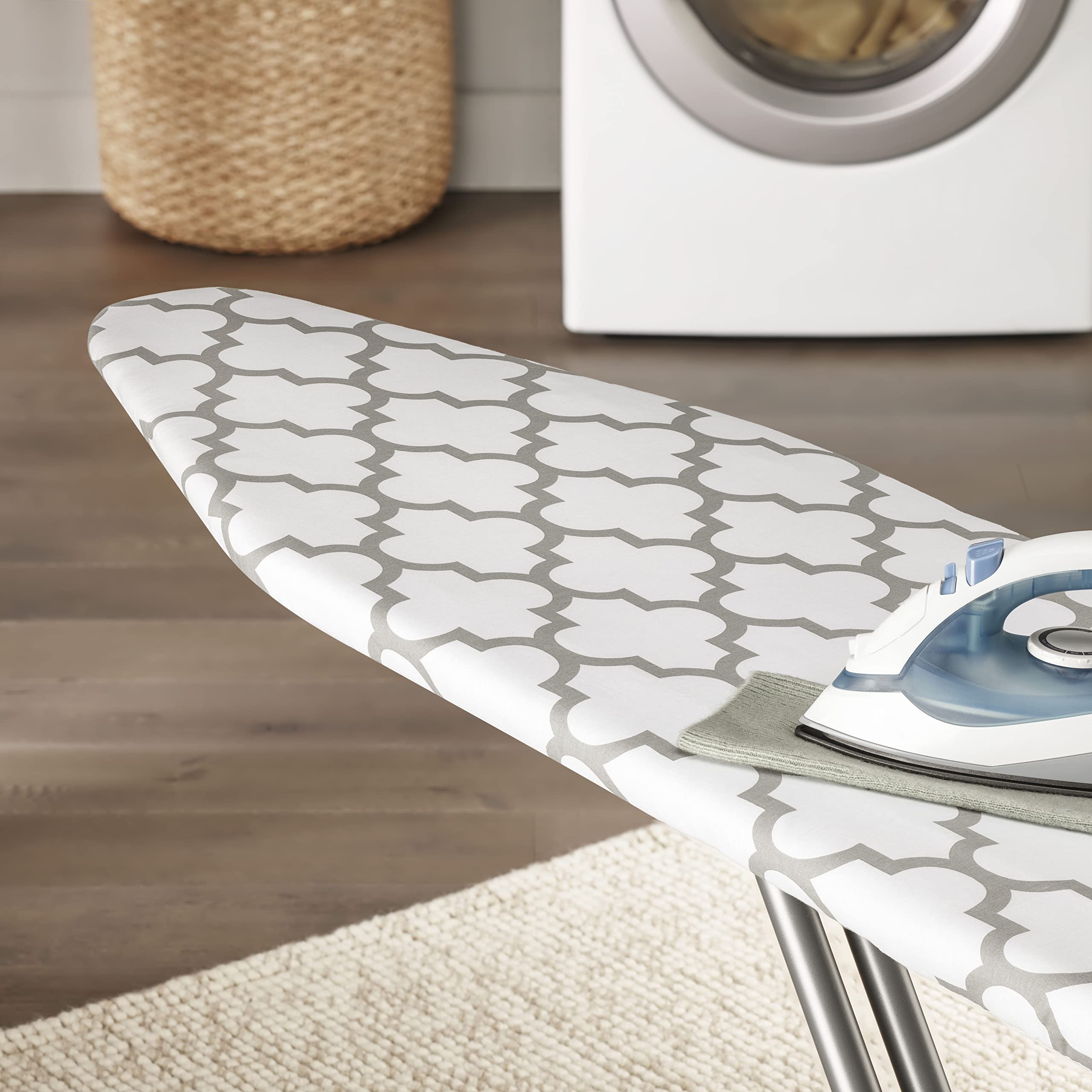Whitmor Deluxe Ironing Board Cover and Pad (Ironing board not included) - Medallion Grey 🍁 All In One Marketplace Canada