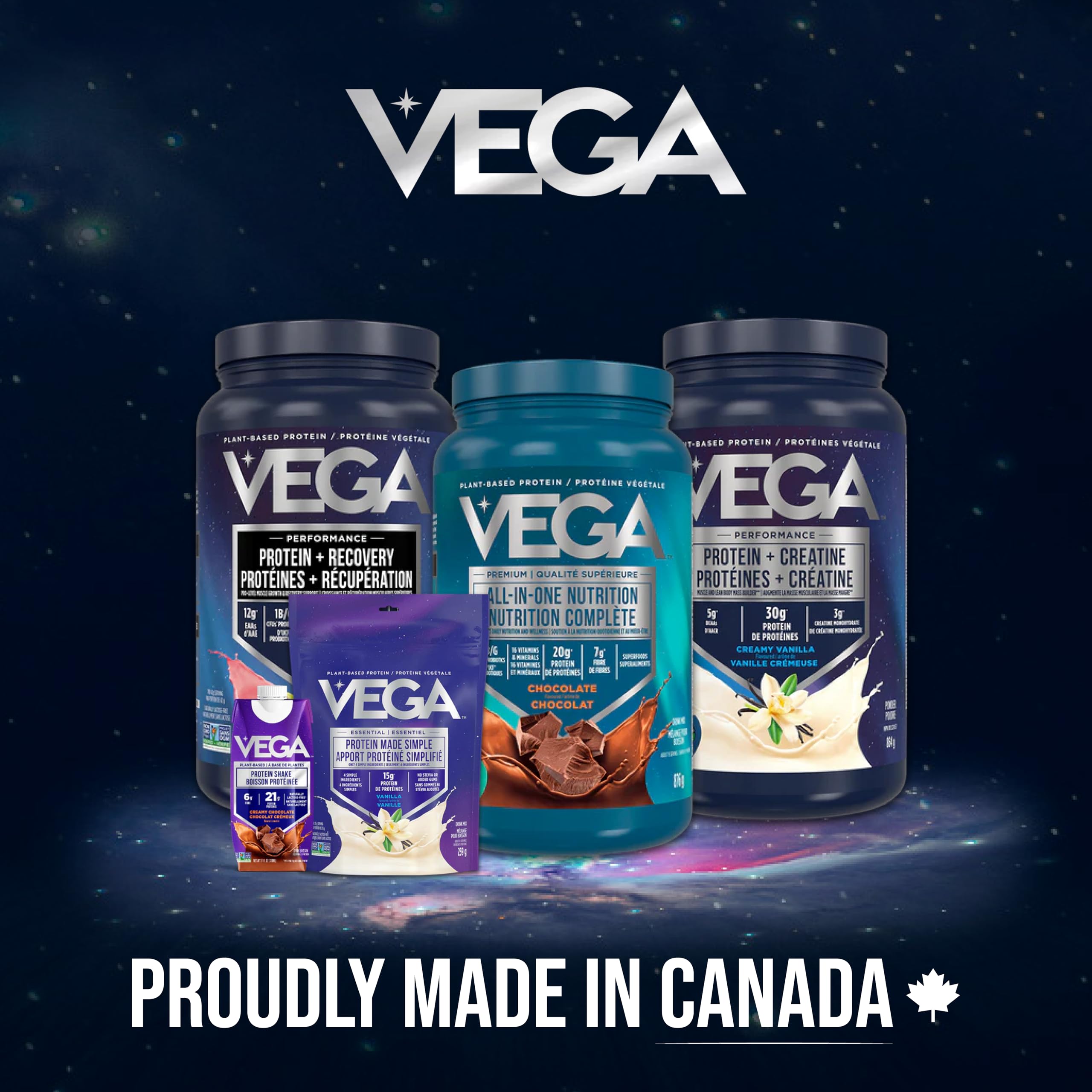Vega Protein and Greens Berry (21 Servings) Plant Based Protein Powder Plus Veggies, Vegan, Non GMO, Pea Protein For Women and Men, 609g (Packaging May Vary) 🍁 All In One Marketplace Canada