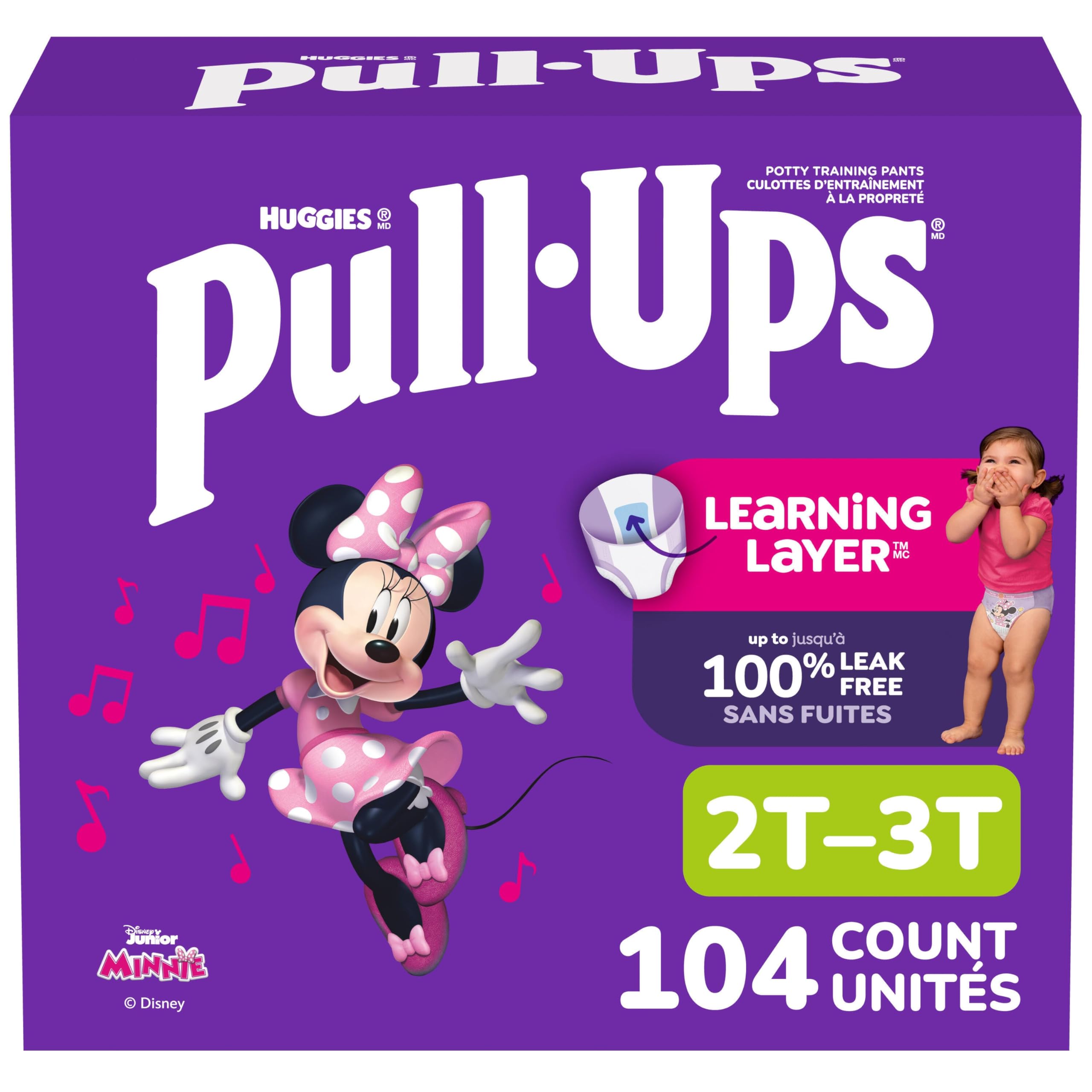 Pull-Ups Girls Potty Training Underwear, Easy Open Toddler Pants 2T-3T (16-34 lbs), Learning Designs for Toddlers, 104 count 🍁 All In One Marketplace Canada