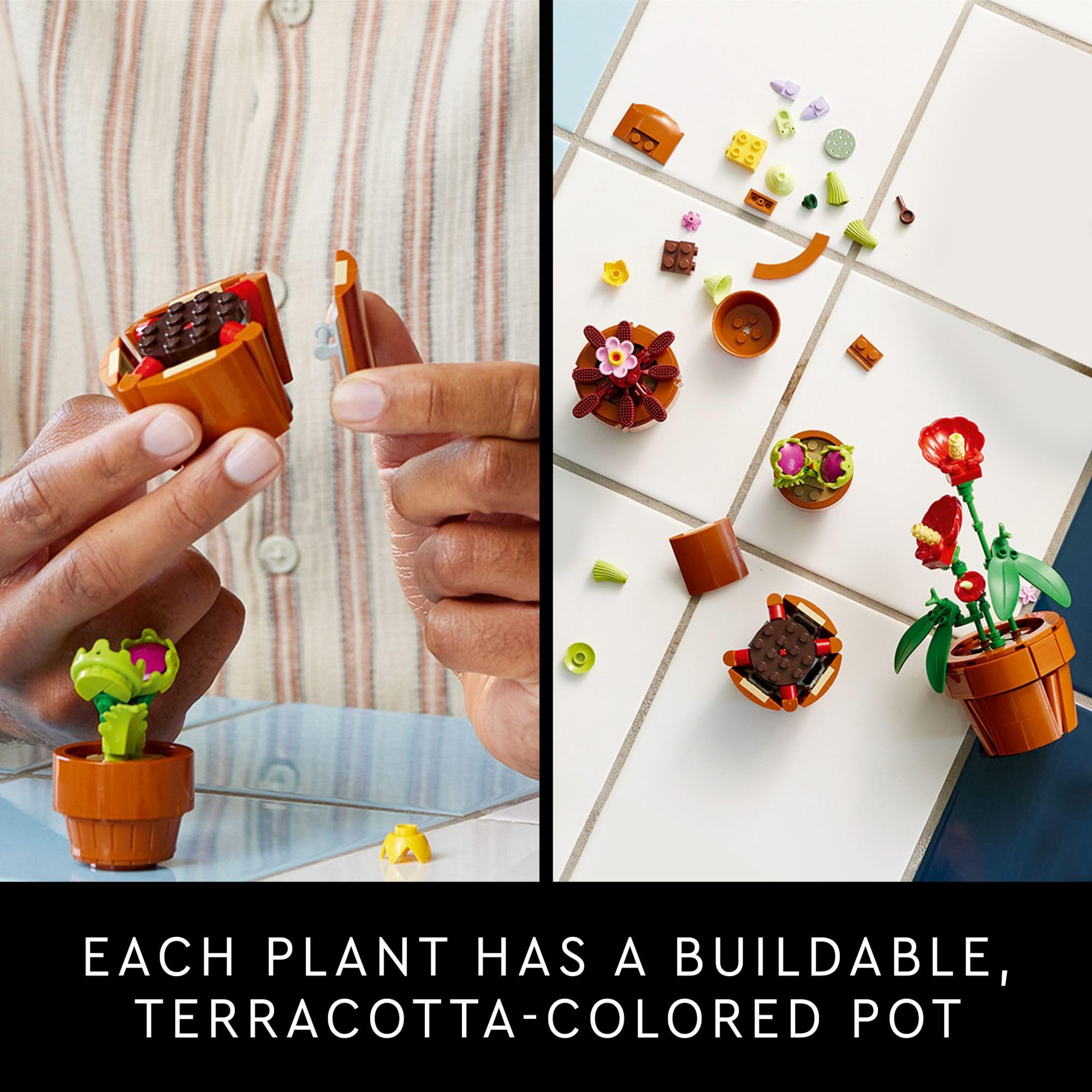 LEGO Botanicals Tiny Plants - Artificial, Fake Indoor Plant Building Set for Home, Kitchen, Desk Decoration, Adults Ages 18+ - Gift for Graduation - 10329 🍁 All In One Marketplace Canada