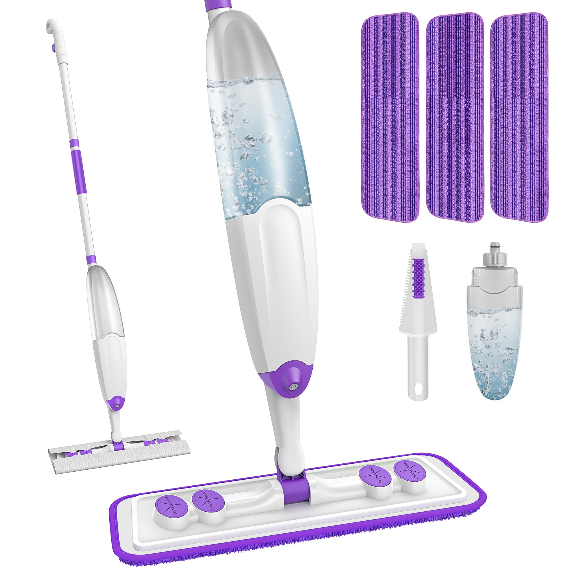 Spray Mops for Hardwood Floor Cleaning, Microfiber Flat Floor Mop with Washable Reusable Pads, Dust Wood Laminate Tile Wet Dry Mopping Head Fit for Disposable Dry Wet Sweeping Refills Cloths 🍁 All In One Marketplace Canada