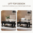 Yaheetech Coffee Table with Storage, Lift Top, 98cm L, Black 🍁 All In One Marketplace Canada