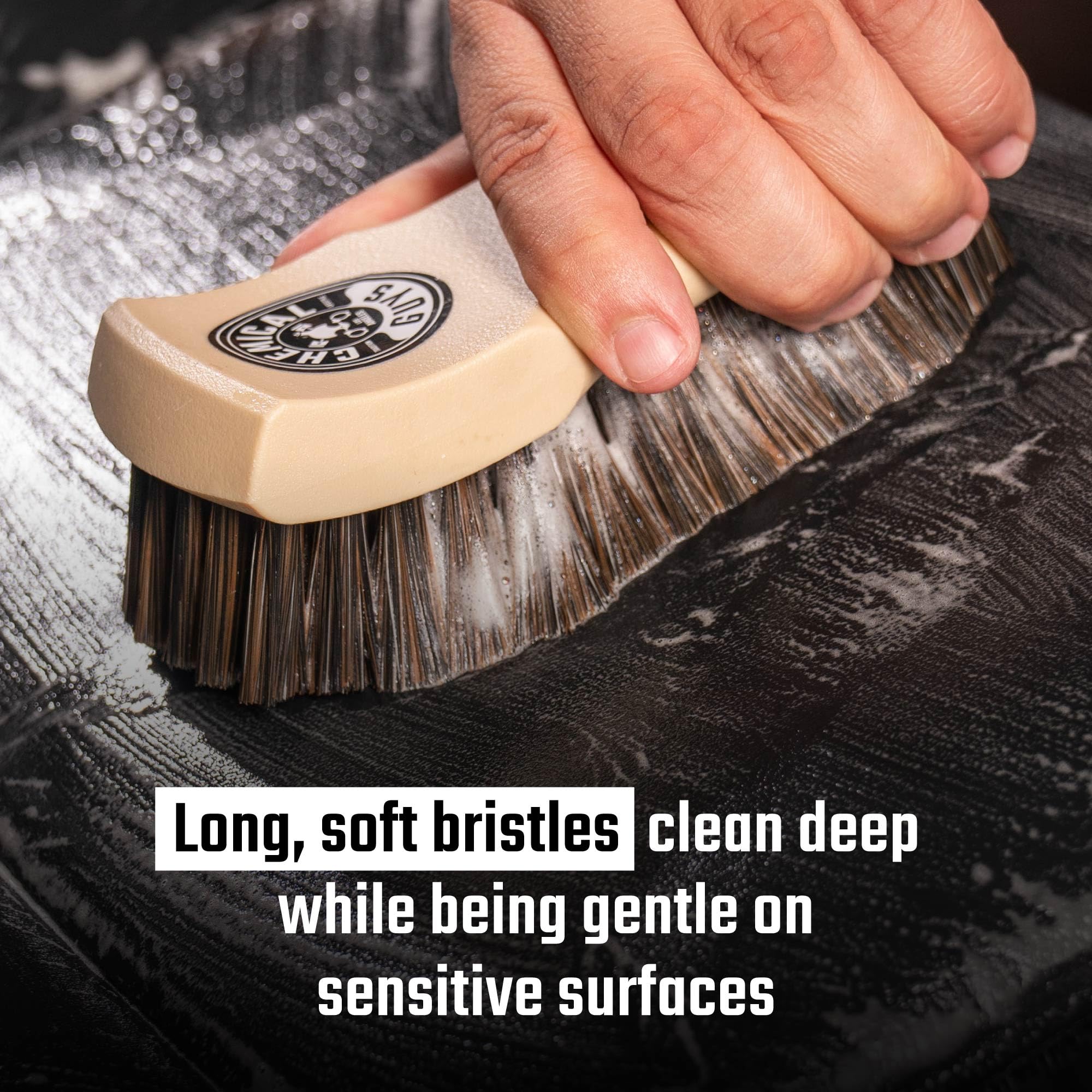 Chemical Guys Long Bristle Horse Hair Leather Cleaning Brush for Car Interiors, Furniture, Sneakers, Boots, and More (Works on Natural, Synthetic, Pleather, Faux Leather and More), 1 Pack 🍁 All In One Marketplace Canada