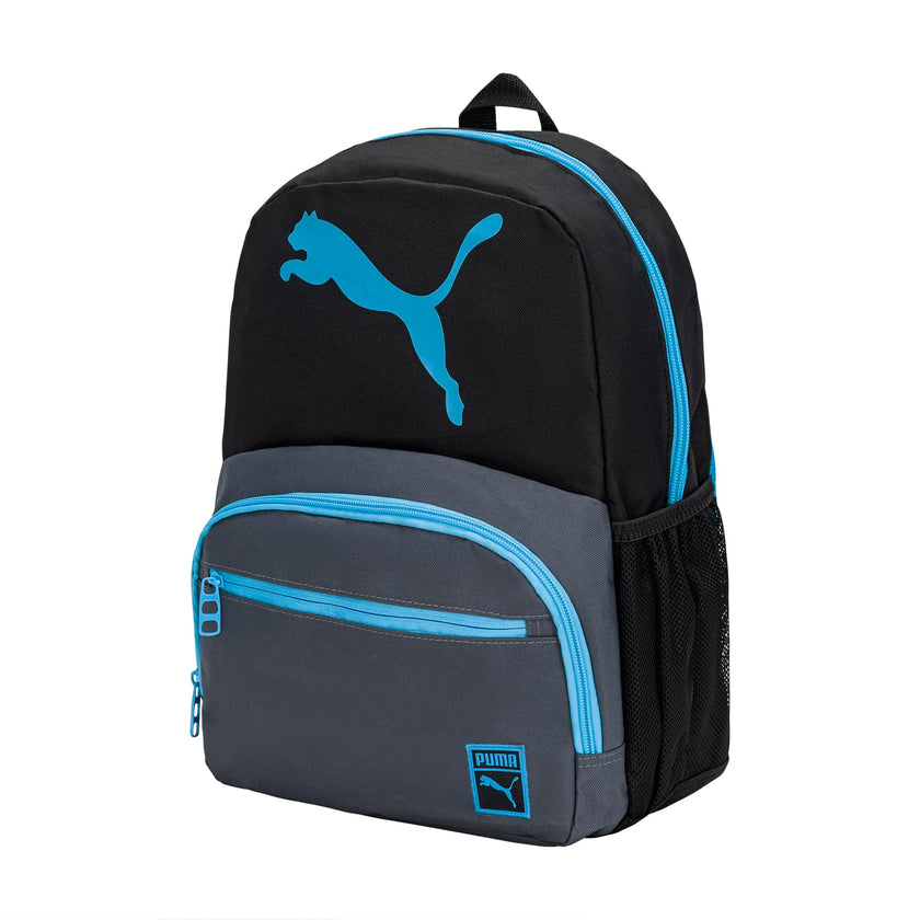 PUMA KIDS' LOGO BACKPACK, Black/Blue, Youth Size 🍁 All In One Marketplace Canada