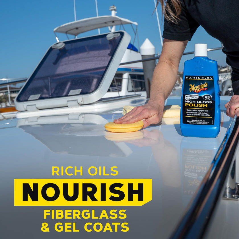 Meguiar's M4516 Marine/RV Polish & Gloss Enhancer -16 Oz Bottle 🍁 All In One Marketplace Canada