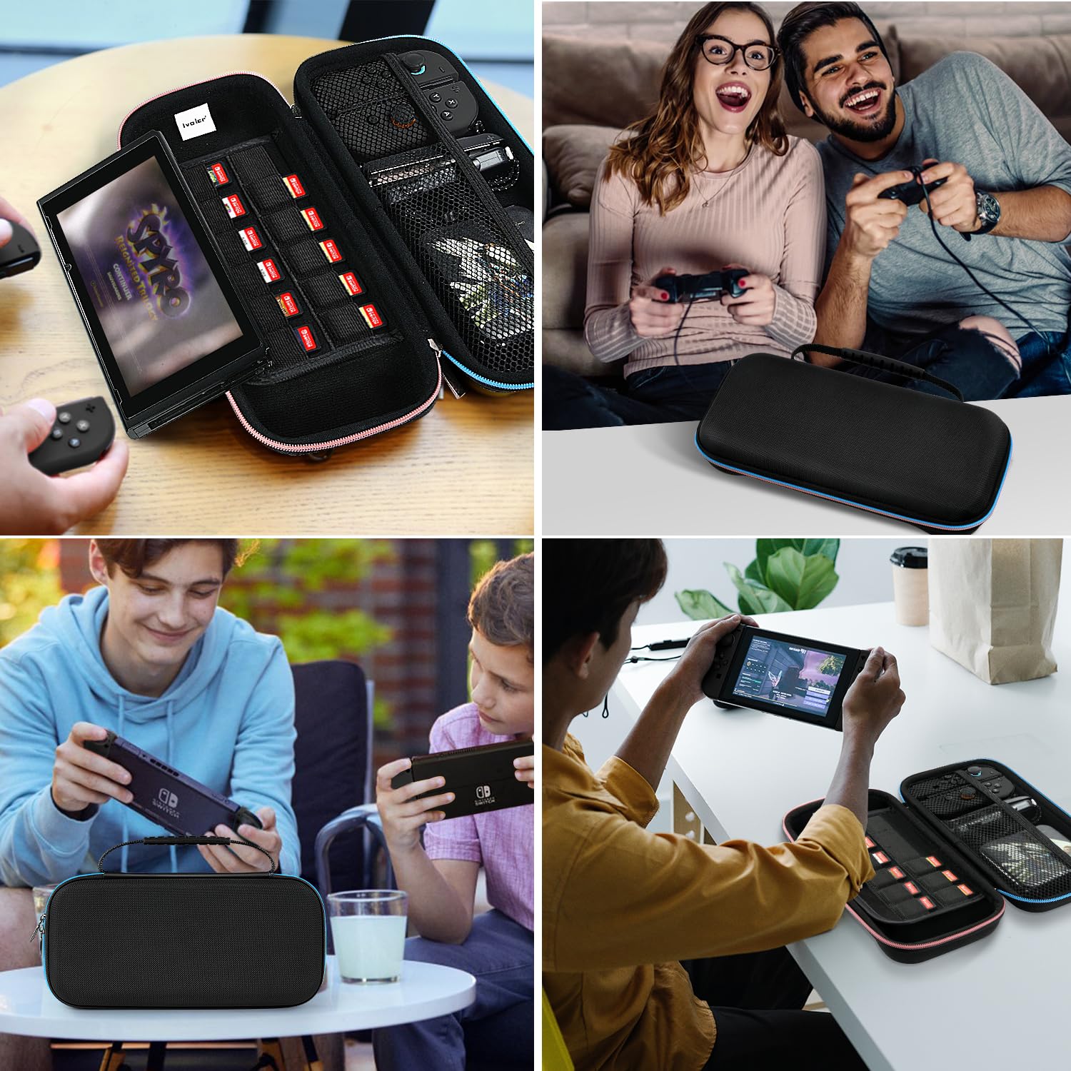 ivoler Carrying Case for Nintendo Switch 2 (2025 Model), Portable Hard Shell Pouch Carrying Travel Game Bag for Switch 2 Accessories Holds 12 Game Cartridge, Black 🍁 All In One Marketplace Canada
