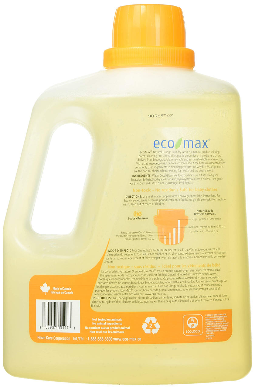 Eco Max Laundry Products-Orange Laundry Wash , 3 l (Pack of 1) 🍁 All In One Marketplace Canada