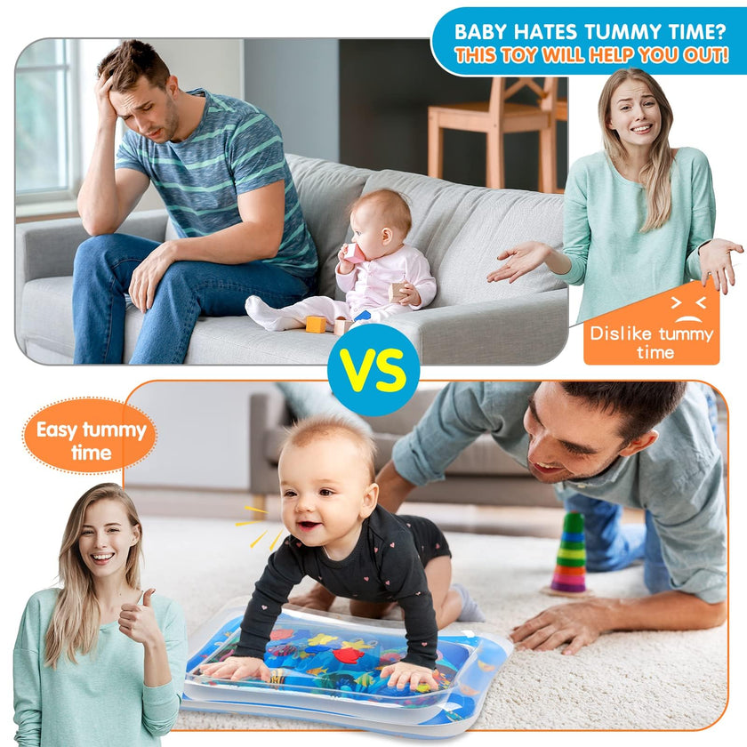 Infinno Inflatable Tummy Time Mat Premium Baby Water Play Mat for Infants and Toddlers Baby Toys for 3 to 24 Months, Strengthen Your Baby's Muscles, Portable 🍁 All In One Marketplace Canada