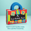 Melissa & Doug K’s Kids My First Activity Book, Soft Cloth Baby Book with Infant Toys—Puppets, Crinkles, Buttons, Buckles & Clock, Machine Washable Montessori Baby Toys for Kids 0–24 Months 🍁 All In One Marketplace Canada