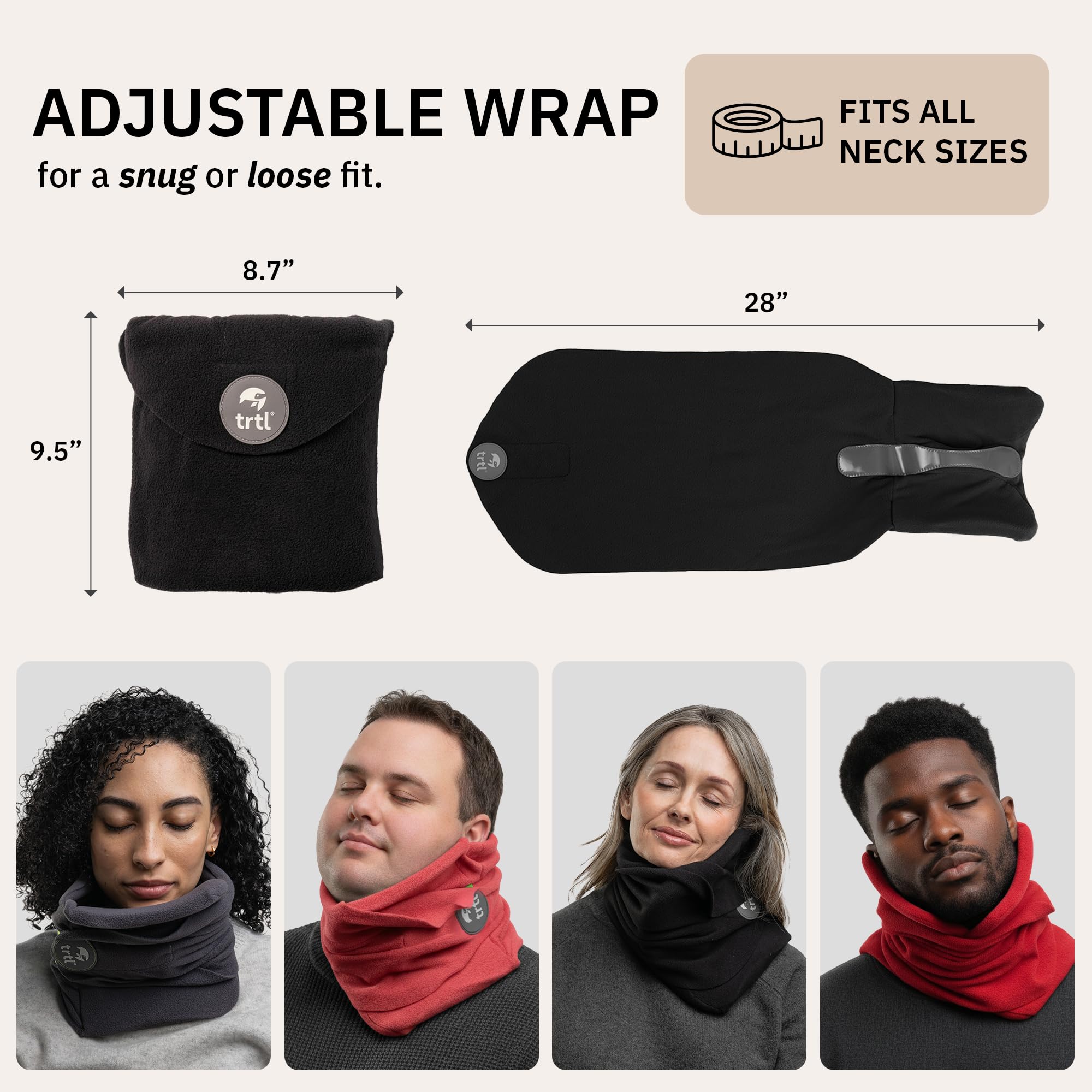 trtl Travel Pillow - Airplane Pillow for Neck and Shoulder Support - Soft, Lightweight, Machine-Washable Travel Pillows for Airplanes - Black 🍁 All In One Marketplace Canada