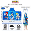 Franco Kids Bath and Beach Super Soft Cotton Hooded Towel Wrap, 24 in x 50 in, Sonic The Hedgehog 🍁 All In One Marketplace Canada
