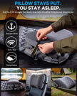 Hikenture Camping Pillow with Removable Cover-Ultralight Inflatable Pillow for Neck Lumber Support-Upgrade Backpacking Pillow-Washable Travel Air Pillows for Camping, Hiking, Backpacking (Grey) 🍁 All In One Marketplace Canada
