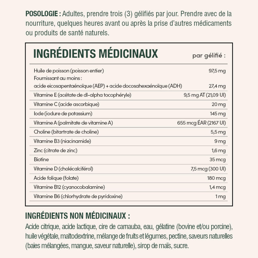 NATURE'S BOUNTY Prenatal With DHA & EPA Omega-3, Helps Reduce Risk Of Neural Tube Defects, 270 g 🍁 All In One Marketplace Canada