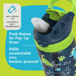 Contigo Kids Aubrey Straw Water Bottle with Leak-Proof Lid, BPA-Free Plastic, Dishwasher Safe, Lime with Dogs, 14 oz (414 mL) 🍁 All In One Marketplace Canada