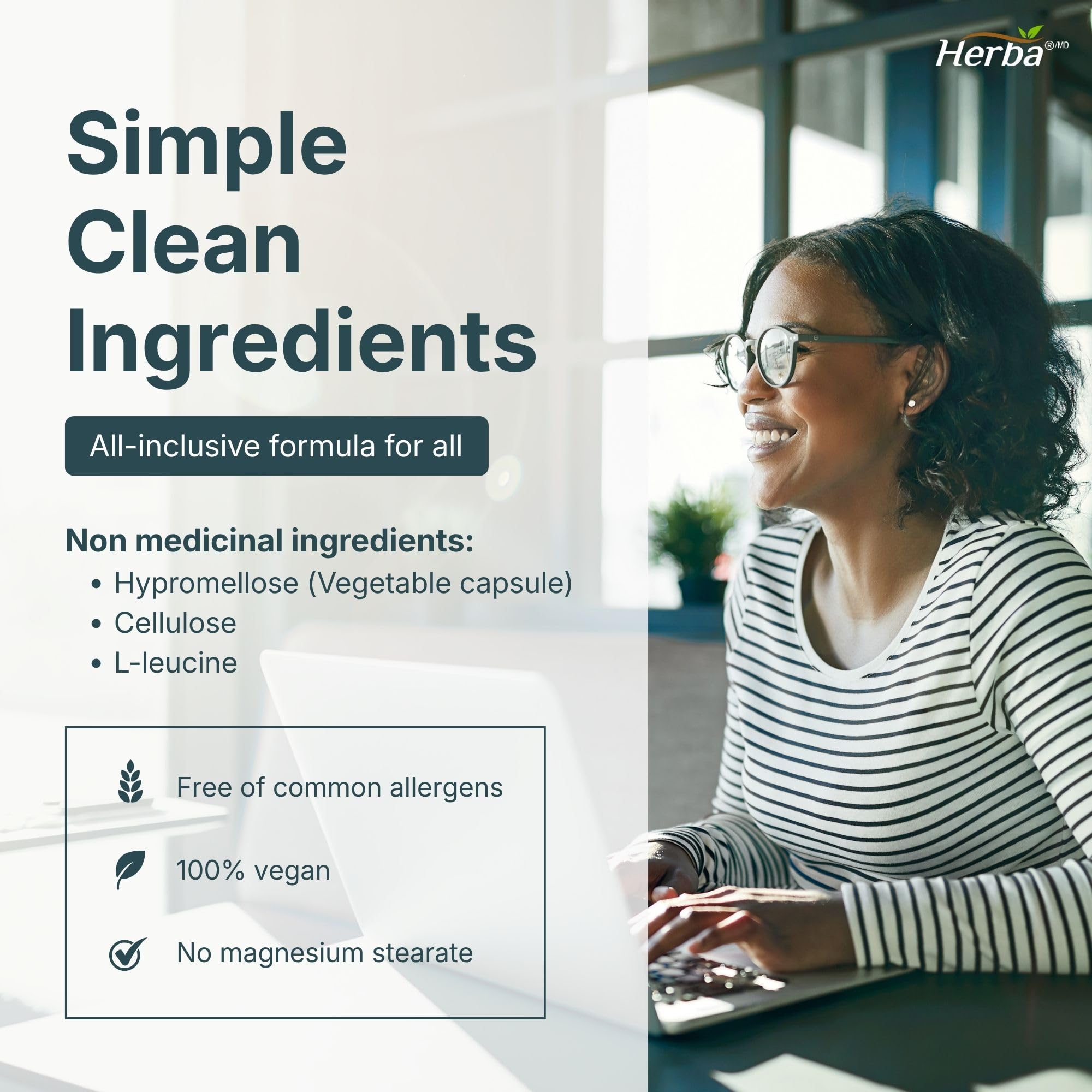 Herba Magnesium L-Threonate – 2,250mg of Magnesium L Threonate Per Serving (3 Capsules) - 186mg of Elemental Magnesium | Bioavailable Form of Magnesium Supplement | 90 Vegetable Capsules | Made in Canada 🍁 All In One Marketplace Canada