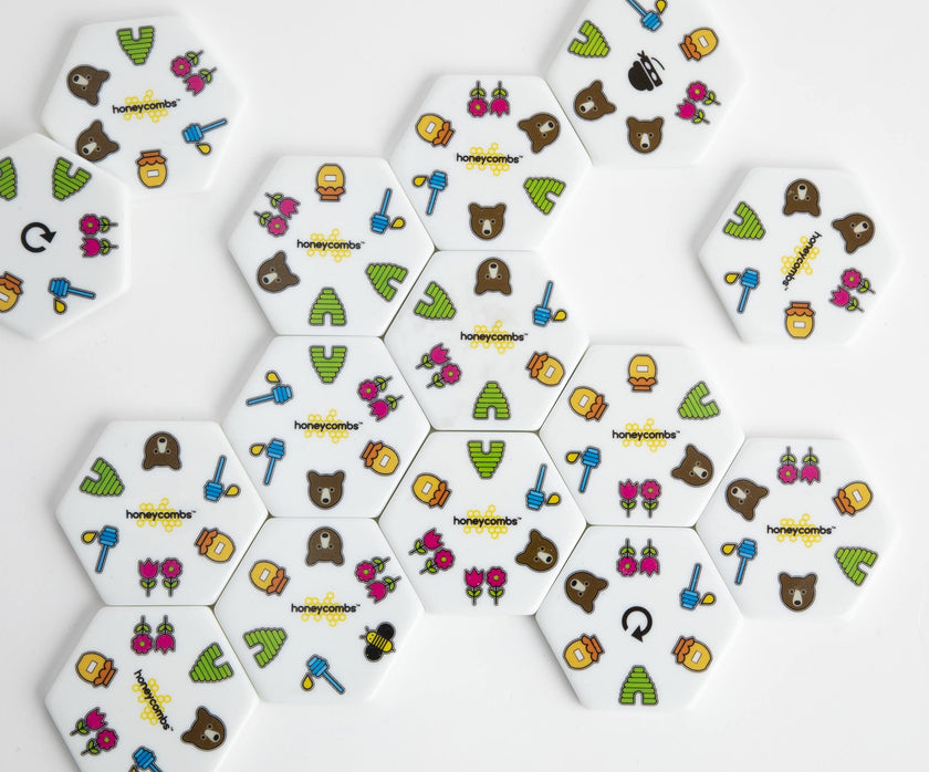 Honeycombs Game, Award Winning Tile Matching Game for Kids & Families, Educational STEM Toy for Cognitive Development, 3 Ways to Play, Mensa Recommended Game with 52 Tactile Tiles, Ages 6+,1-8 Players 🍁 All In One Marketplace Canada