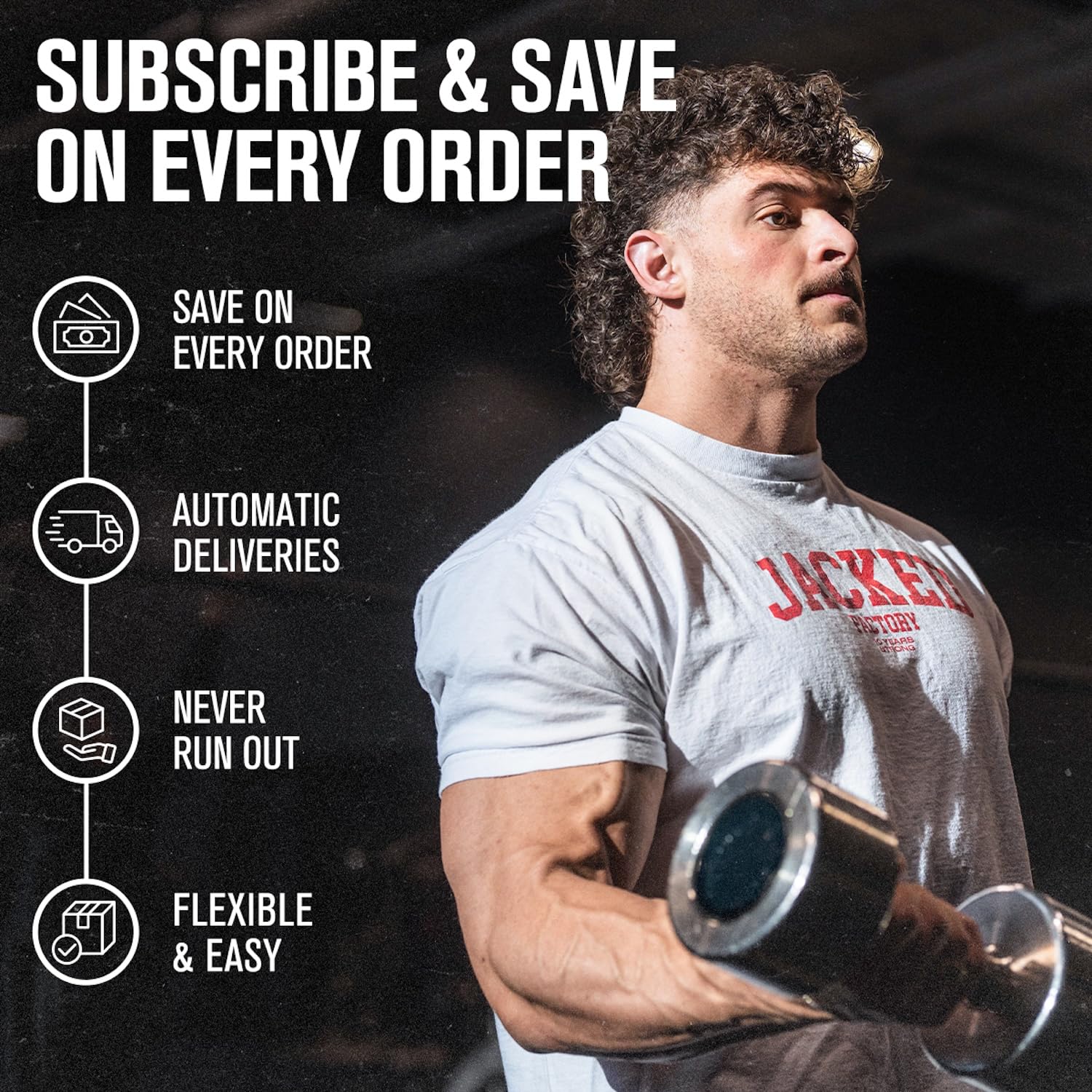 Jacked Factory Creatine Monohydrate Capsules - Canadian-Owned Supplement for Muscle Growth, Increased Strength, Enhanced Energy Output, and Improved Athletic Performance - 150 Pills 🍁 All In One Marketplace Canada