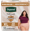 Depend Silhouette Underwear for Women, Extra-Large, Maximum, 18 Count 🍁 All In One Marketplace Canada