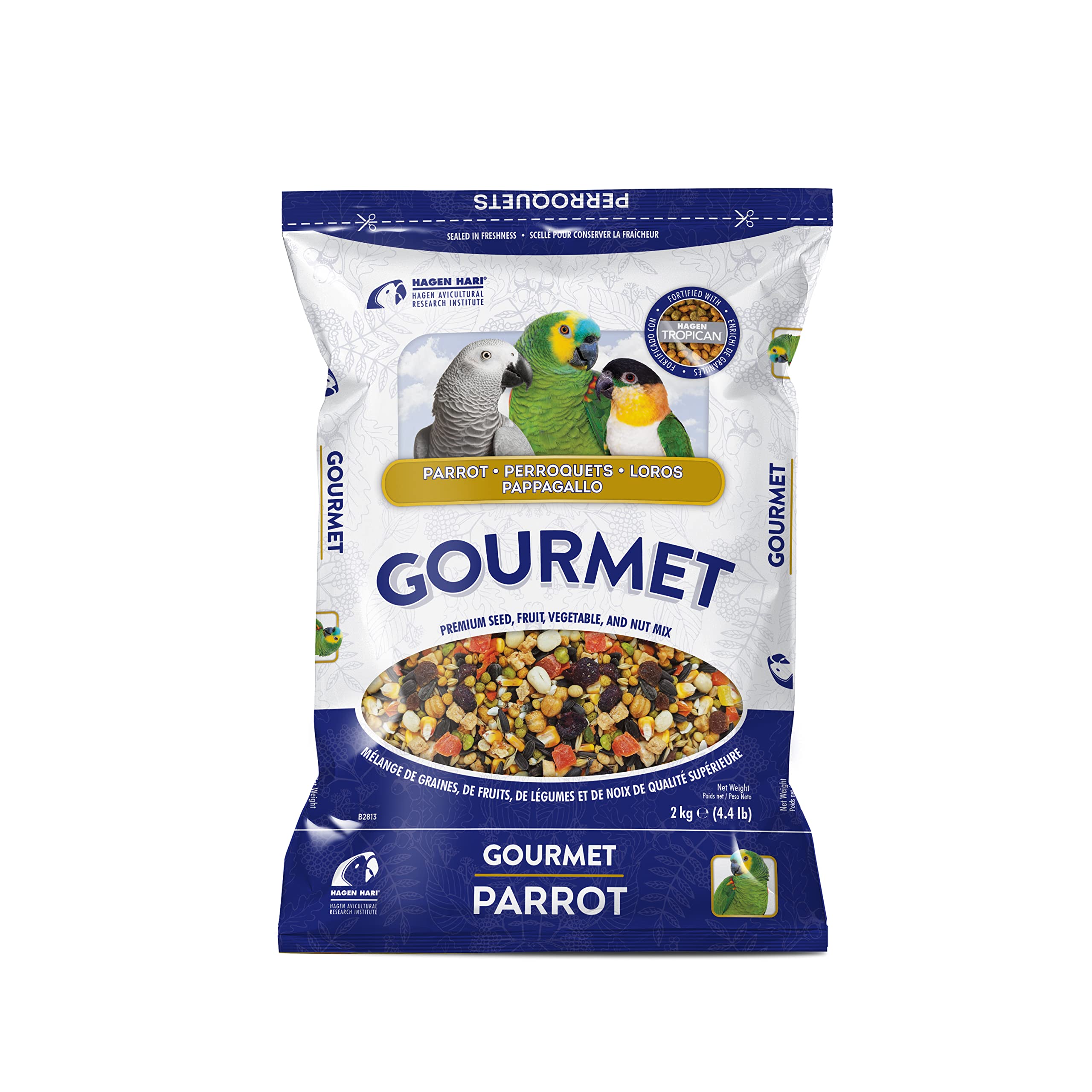 Hagen B2813 Gourmet Small Parrot Seed Mix, 2 Kg, 4.4-Pound 🍁 All In One Marketplace Canada