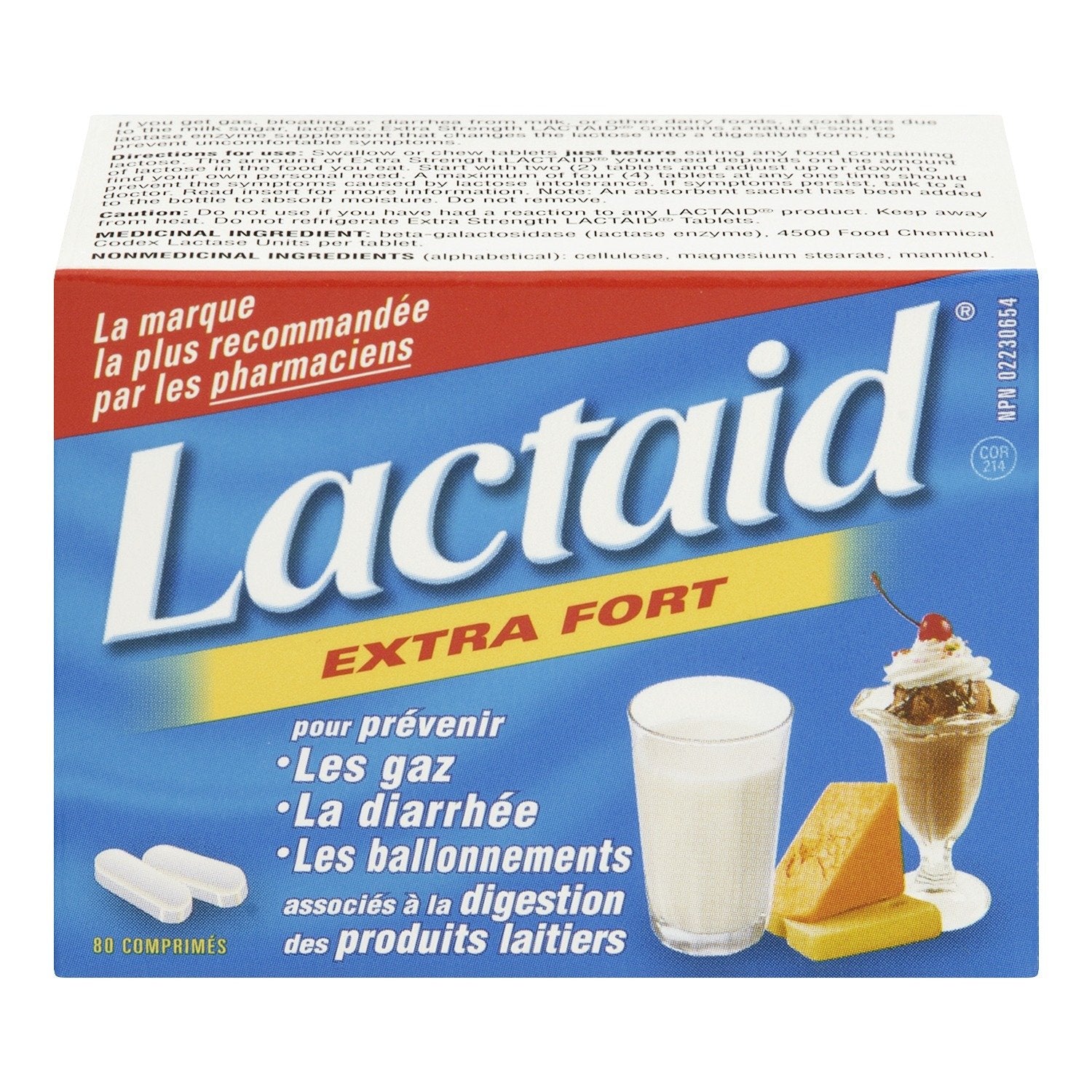 Lactaid Fast Act Caplets for Lactose Intolerance - Relief Pills Against Gas, Bloating, and Diarrhea - Lactase Enzyme Supplements - Single-Serve Individual Travel Packs - 80 Count 🍁 All In One Marketplace Canada