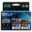 E-Z Ink (Compatible Ink Cartridge Replacement for Canon 280 281 PGI-280XXL CLI-281XXL Compatible with PIXMA TR7520 TR8520 TS6120 TS6220 TS6320 TS8120 TS9120 TS9521C TS702 Printer (10 Pack) 🍁 All In One Marketplace Canada