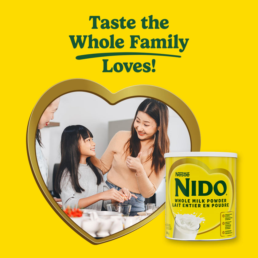 NIDO Whole Milk Powder, Rich & Creamy Powdered Milk, High in Calcium & Vitamin D, Source of Protein, No Artificial Colours or Flavours, No Added Sweeteners, 800 g 🍁 All In One Marketplace Canada