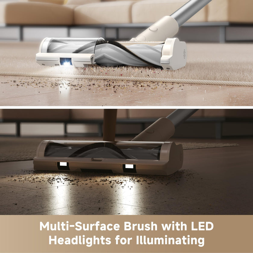 DREAME R10 Pure Cordless Vacuum Cleaner, Stick Vacuum Cleaner for Home, 120AW Powerful Suction, Anti-Tangle, LED Headlights, Up to 60 Mins Runtime, Lightweight for Carpet, Hard Floor, Pet Hair 🍁 All In One Marketplace Canada